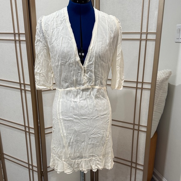 Reformation Cream Mini Dress - Picture 1 of 7